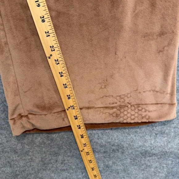 Skims Velour Wide Leg Pants Womens XL Pull on Baggy Brown Velvet *read* - Picture 8 of 16